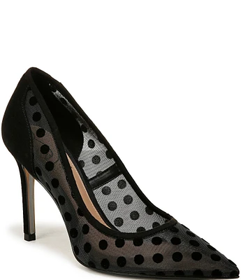 Sam Edelman Hazel Polka Dot Mesh Pumps