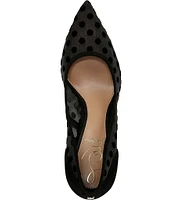 Sam Edelman Hazel Polka Dot Mesh Pumps