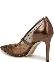 Sam Edelman Hazel Rhinestone Embellished Mesh Pumps