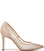 Sam Edelman Hazel Rhinestone Embellished Mesh Pumps