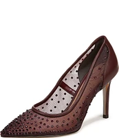 Sam Edelman Hazel Rhinestone Embellished Mesh Pumps