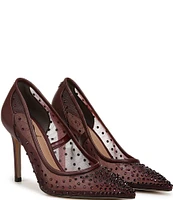 Sam Edelman Hazel Rhinestone Embellished Mesh Pumps