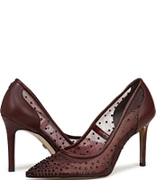 Sam Edelman Hazel Rhinestone Embellished Mesh Pumps