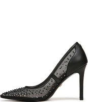 Sam Edelman Hazel Rhinestone Embellished Mesh Pumps