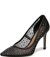 Sam Edelman Hazel Rhinestone Embellished Mesh Pumps