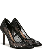 Sam Edelman Hazel Rhinestone Embellished Mesh Pumps