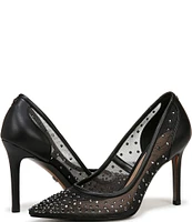 Sam Edelman Hazel Rhinestone Embellished Mesh Pumps