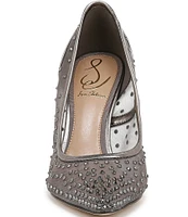 Sam Edelman Hazel Rhinestone Embellished Mesh Pumps