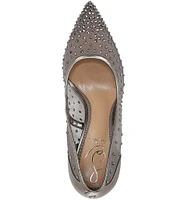 Sam Edelman Hazel Rhinestone Embellished Mesh Pumps