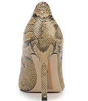 Sam Edelman Hazel Snake Print Leather Pointed Toe Pumps