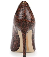 Sam Edelman Hazel Snake Print Leather Pointed Toe Pumps