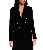 Sam Edelman Imogen Double Breasted Collared Long Sleeve Blazer