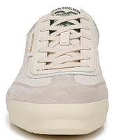 Sam Edelman Isabel Gum Sole Suede and Nylon Topstitch Detail Sneakers