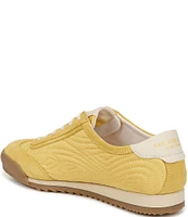 Sam Edelman Isabel Gum Sole Suede and Nylon Topstitch Detail Sneakers