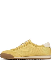 Sam Edelman Isabel Gum Sole Suede and Nylon Topstitch Detail Sneakers