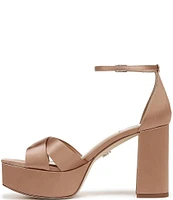 Sam Edelman Jullian Satin Ankle Strap Platform Dress Sandals