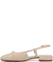 Sam Edelman Kara 2 Tweed and Leather Cap Toe Slingback Flats