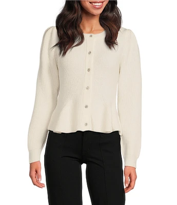 Sam Edelman Keegan Crew Neck Long Sleeve Cardigan