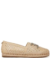 Sam Edelman Khiara Raffia Logo Detail Inspired Espadrille Flats