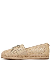 Sam Edelman Khiara Raffia Logo Detail Inspired Espadrille Flats