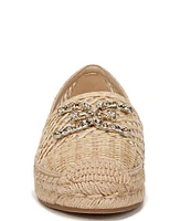 Sam Edelman Khiara Raffia Logo Detail Inspired Espadrille Flats