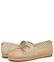 Sam Edelman Khiara Raffia Logo Detail Inspired Espadrille Flats