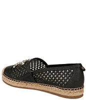 Sam Edelman Khiara Raffia Logo Detail Inspired Espadrille Flats