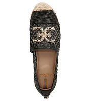 Sam Edelman Khiara Raffia Logo Detail Inspired Espadrille Flats