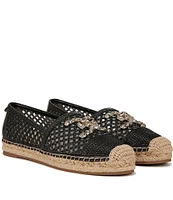 Sam Edelman Khiara Raffia Logo Detail Inspired Espadrille Flats