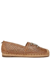 Sam Edelman Khiara Raffia Logo Detail Inspired Espadrille Flats