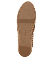 Sam Edelman Khiara Raffia Logo Detail Inspired Espadrille Flats