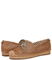 Sam Edelman Khiara Raffia Logo Detail Inspired Espadrille Flats