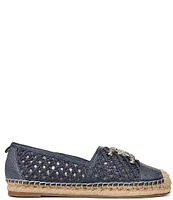 Sam Edelman Khiara Raffia Logo Detail Inspired Espadrille Flats