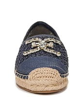 Sam Edelman Khiara Raffia Logo Detail Inspired Espadrille Flats