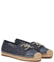 Sam Edelman Khiara Raffia Logo Detail Inspired Espadrille Flats