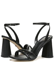 Sam Edelman Kia Leather Sculptural Heel Ankle Strap Sandals