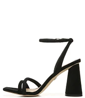 Sam Edelman Kia Suede Sculptural Heel Ankle Strap Sandals