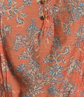 Sam Edelman Kit Pintuck Ruffled V-Neck 3/4 Sleeve Top