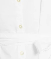 Sam Edelman Laine Banded Collar 3/4 Sleeve Tie Belt Shirt Dress
