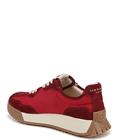 Sam Edelman Langley Suede and Nylon Lace-Up Retro Sneakers