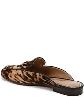 Sam Edelman Linnie Animal Print Calf Hair Bit Buckle Flat Mules