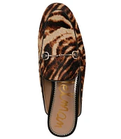 Sam Edelman Linnie Animal Print Calf Hair Bit Buckle Flat Mules