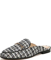 Sam Edelman Linnie Boucle Fabric Bit Buckle Flat Mules