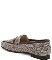 Sam Edelman Loraine Herringbone Fabric Bit Detail Career Flat Loafers