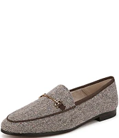 Sam Edelman Loraine Herringbone Fabric Bit Detail Career Flat Loafers