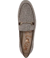 Sam Edelman Loraine Herringbone Fabric Bit Detail Career Flat Loafers