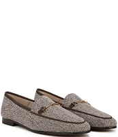 Sam Edelman Loraine Herringbone Fabric Bit Detail Career Flat Loafers