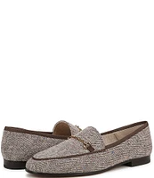 Sam Edelman Loraine Herringbone Fabric Bit Detail Career Flat Loafers