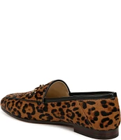 Sam Edelman Loraine Leopard Print Calf Hair Bit Buckle Loafers