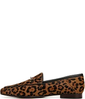 Sam Edelman Loraine Leopard Print Calf Hair Bit Buckle Loafers